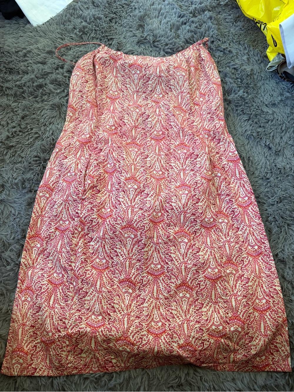 J. Crew Pink Paisley Slip Dress